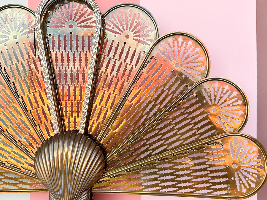 Brass Shell Fireplace Screen