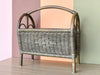 Green Rattan Magazine Rack