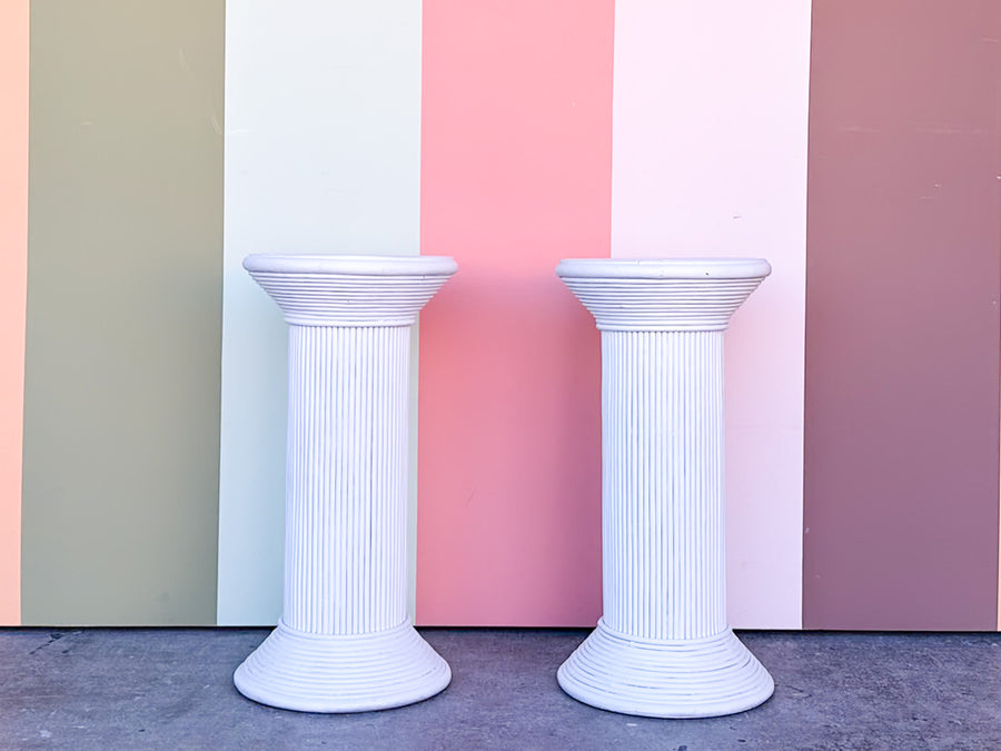 Pair of Pencil Reed Pedestals