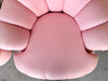 Pair of Pink Chic Upholstered Swivel Chairs