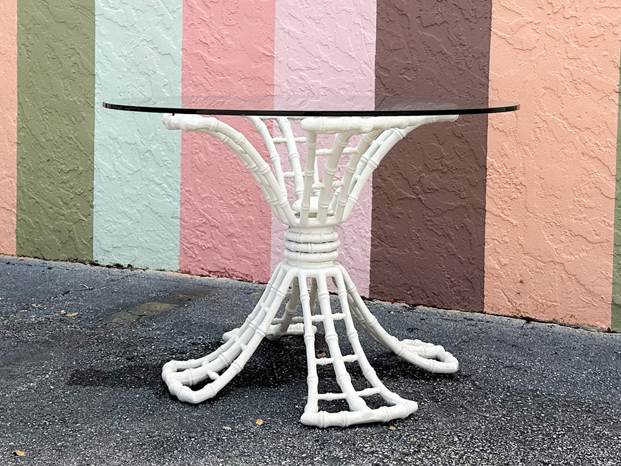 Palm Beach Style Faux Bamboo Outdoor Dining Set