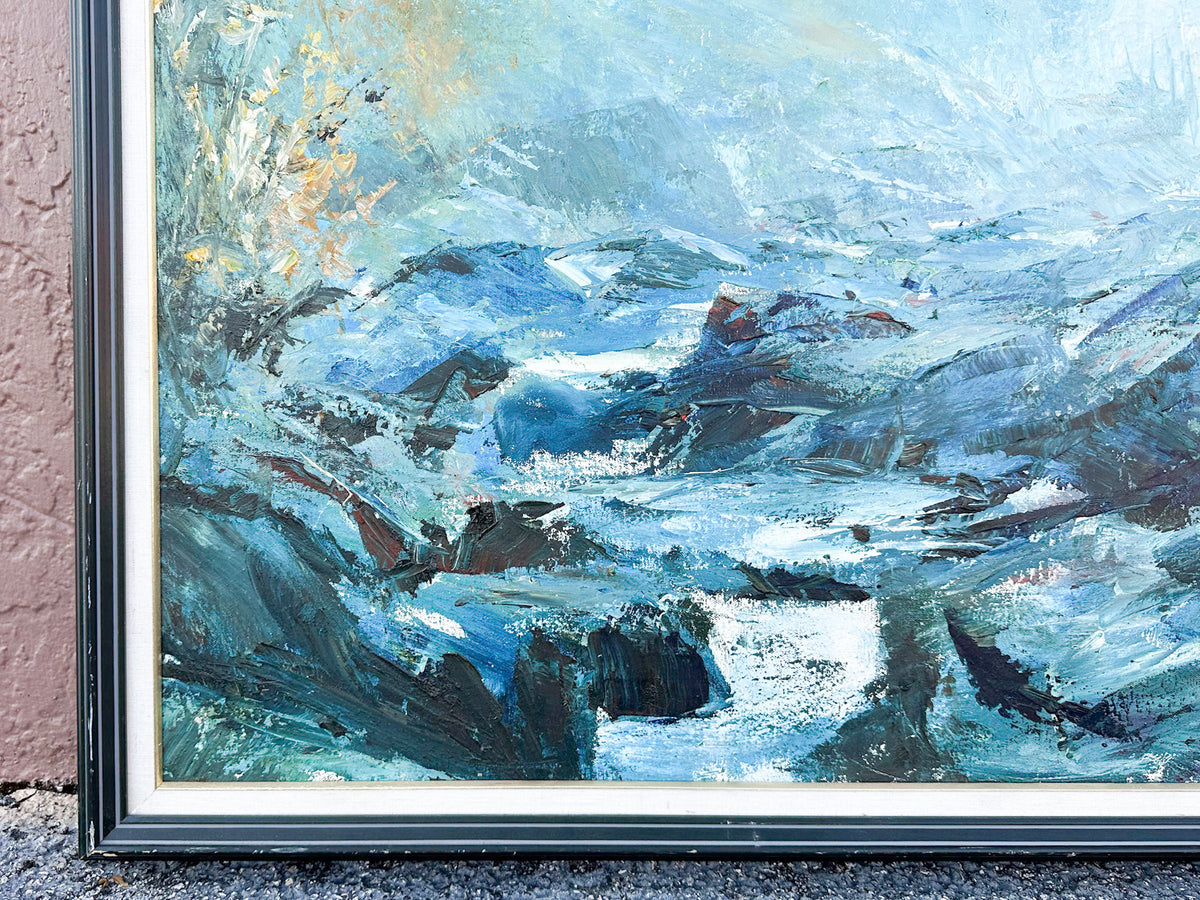 Mid Century Wild River Original Painting