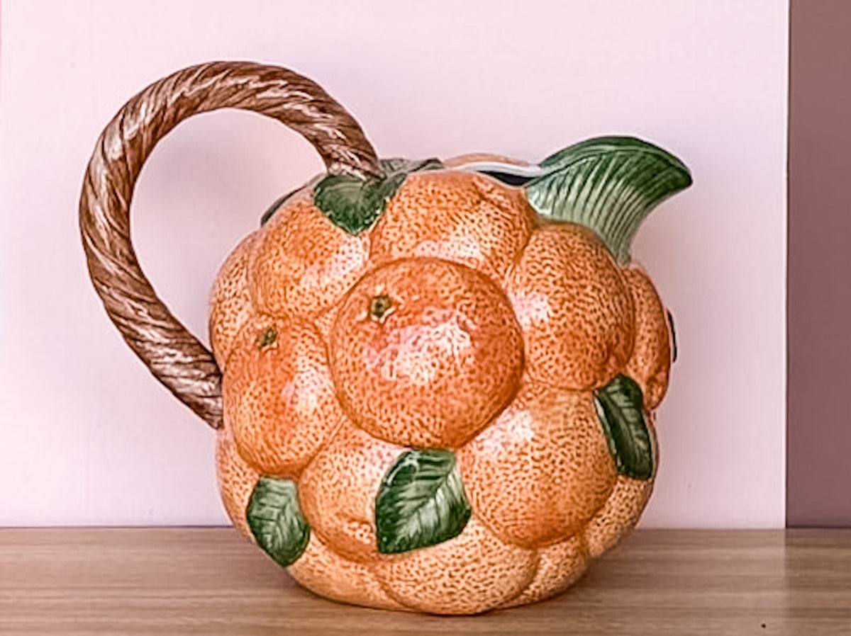 Fitz and Floyd Orange Pitcher