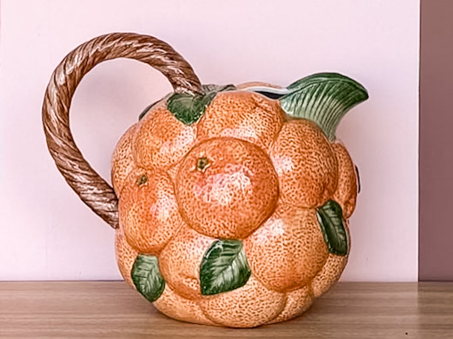 Fitz and Floyd Orange Pitcher