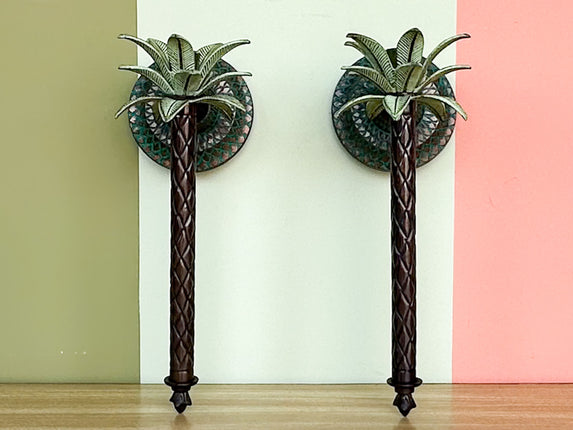 Pair of Palm Tree Wall Sconces