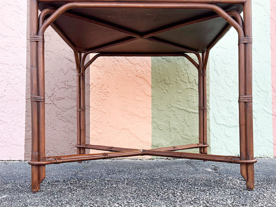 West Indies Style Rattan Backgammon Table