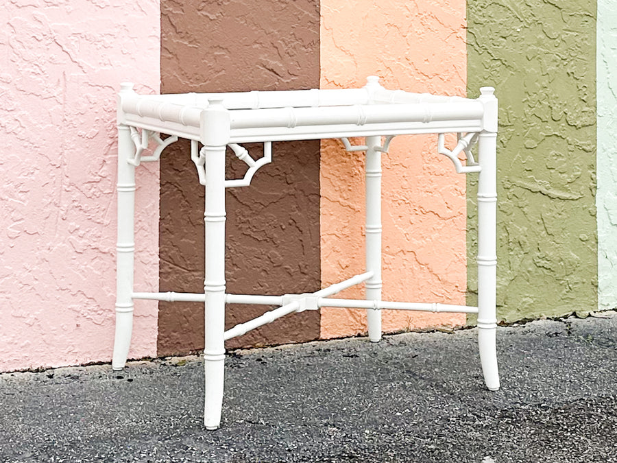 Thomasville Faux Bamboo Side Table