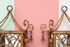 Pair of Faux Bamboo Pagoda Wall Sconces