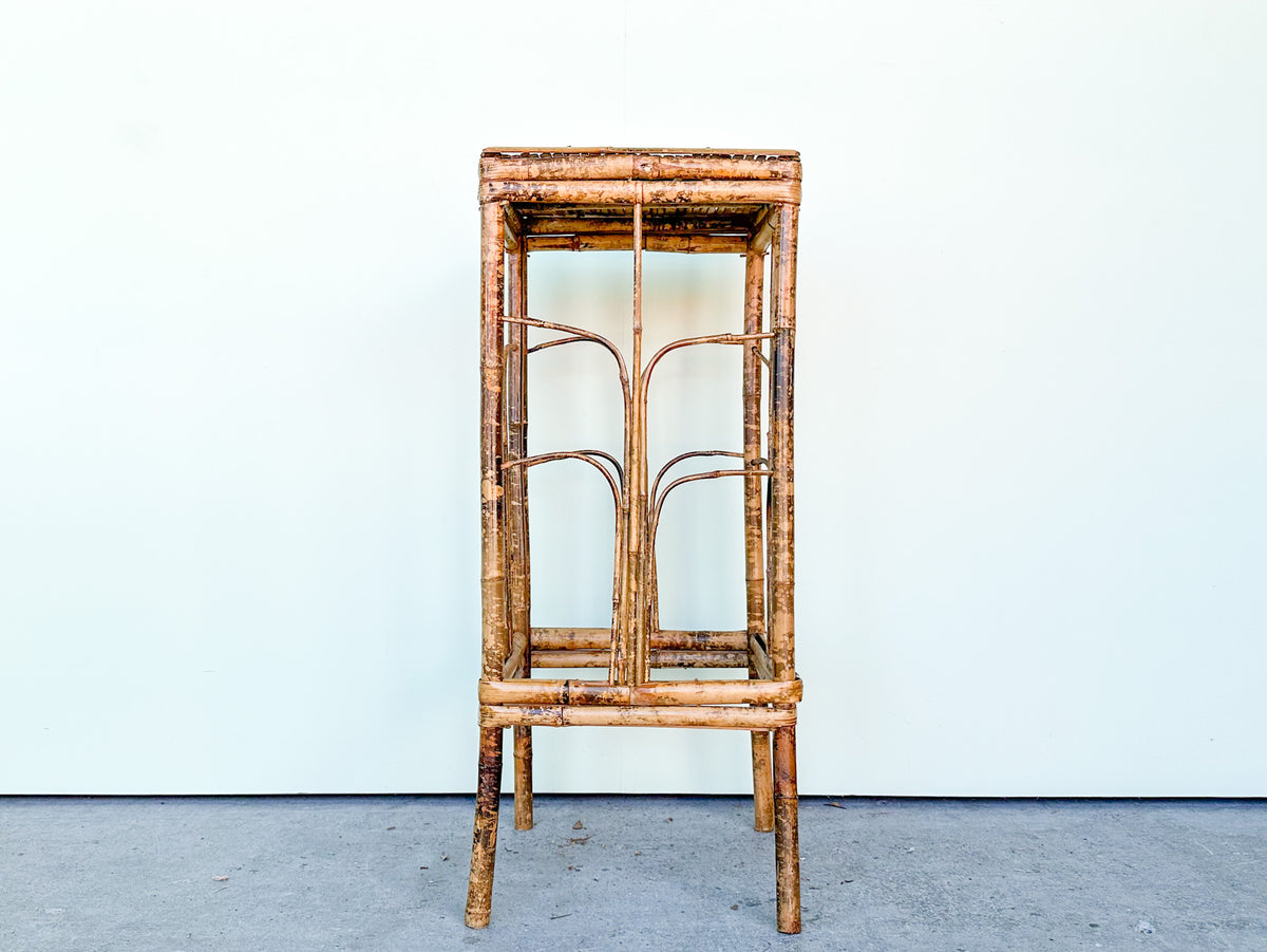 Tortoiseshell Rattan Plant Stand