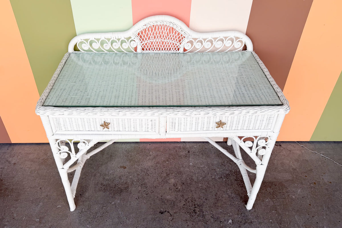 Fiddlehead Wicker Desk