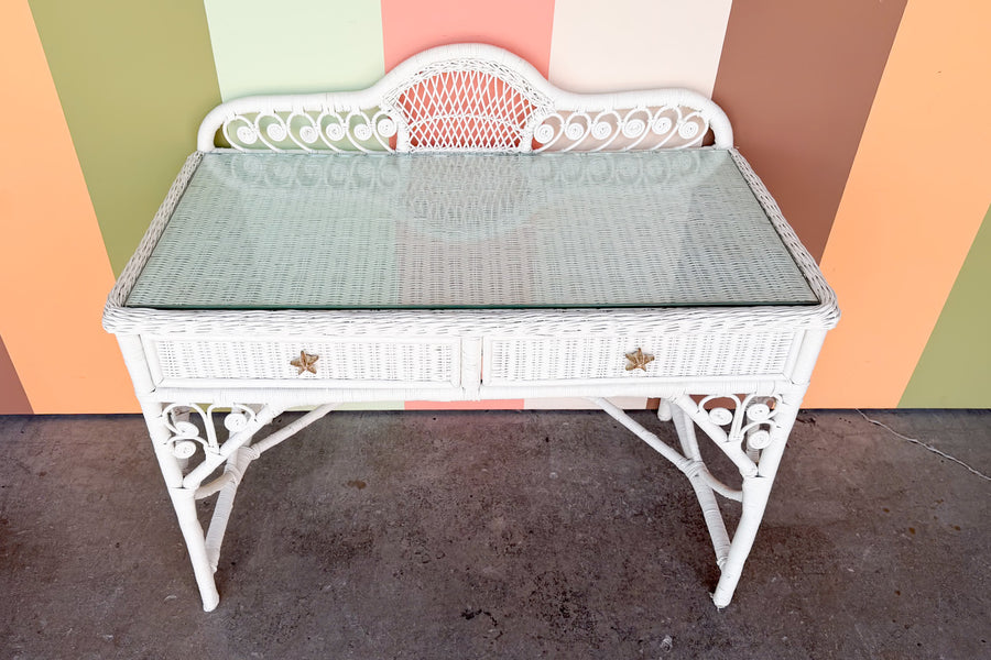 Fiddlehead Wicker Desk
