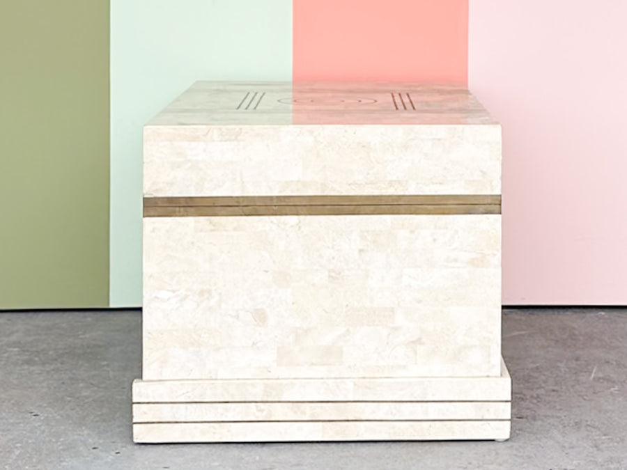 Maitland Smith Style Tessellated Stone Trunk