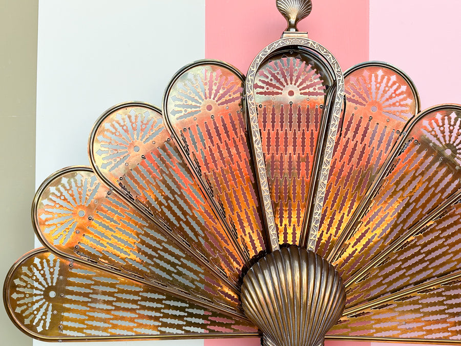 Brass Shell Fireplace Screen