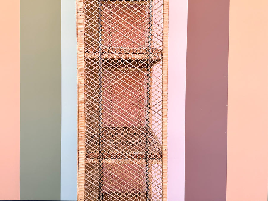 Island Style Rattan Arch Etagere