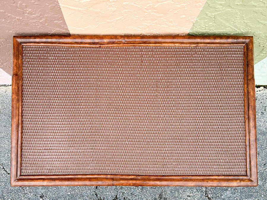 Petite West Indies Style Rattan Writing Desk