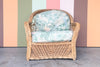 Braided Rattan Chair and Ottoman
