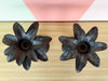 Pair of Large Palm Tree Candlesticks