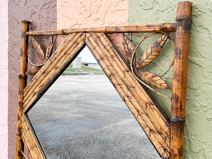 Square Bamboo Leaf Mirror