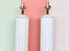 Pair of Faux Bamboo Column Lamps