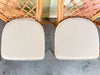 Set of Four Rattan Lattice Dining Chairs