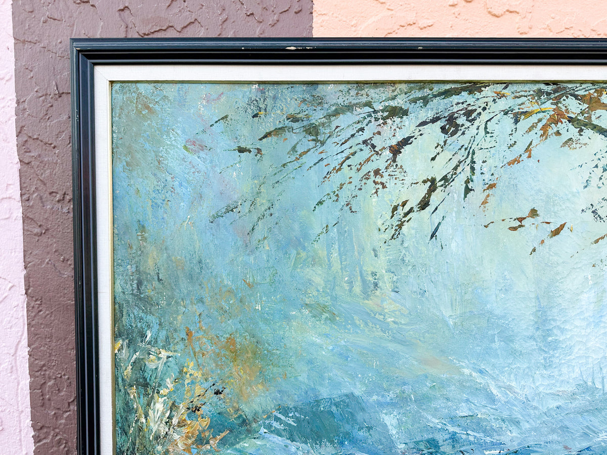 Mid Century Wild River Original Painting