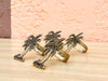 Set of Four Palm Tree Napkin Rings