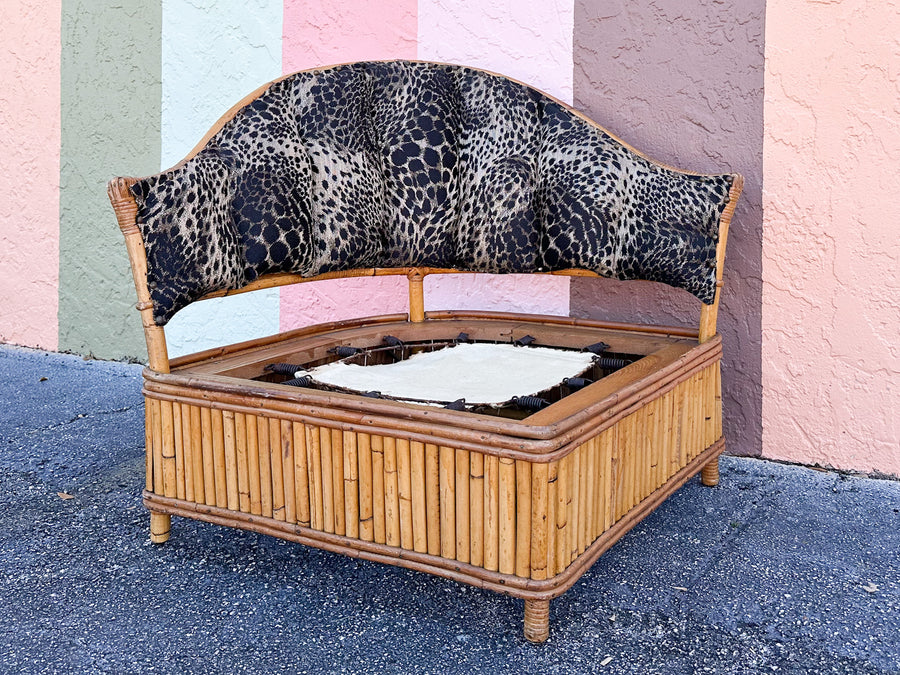Pair of Rattan Corner Lounge Chairs