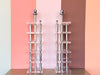 Pair of Large Lucite and Chrome Lamps