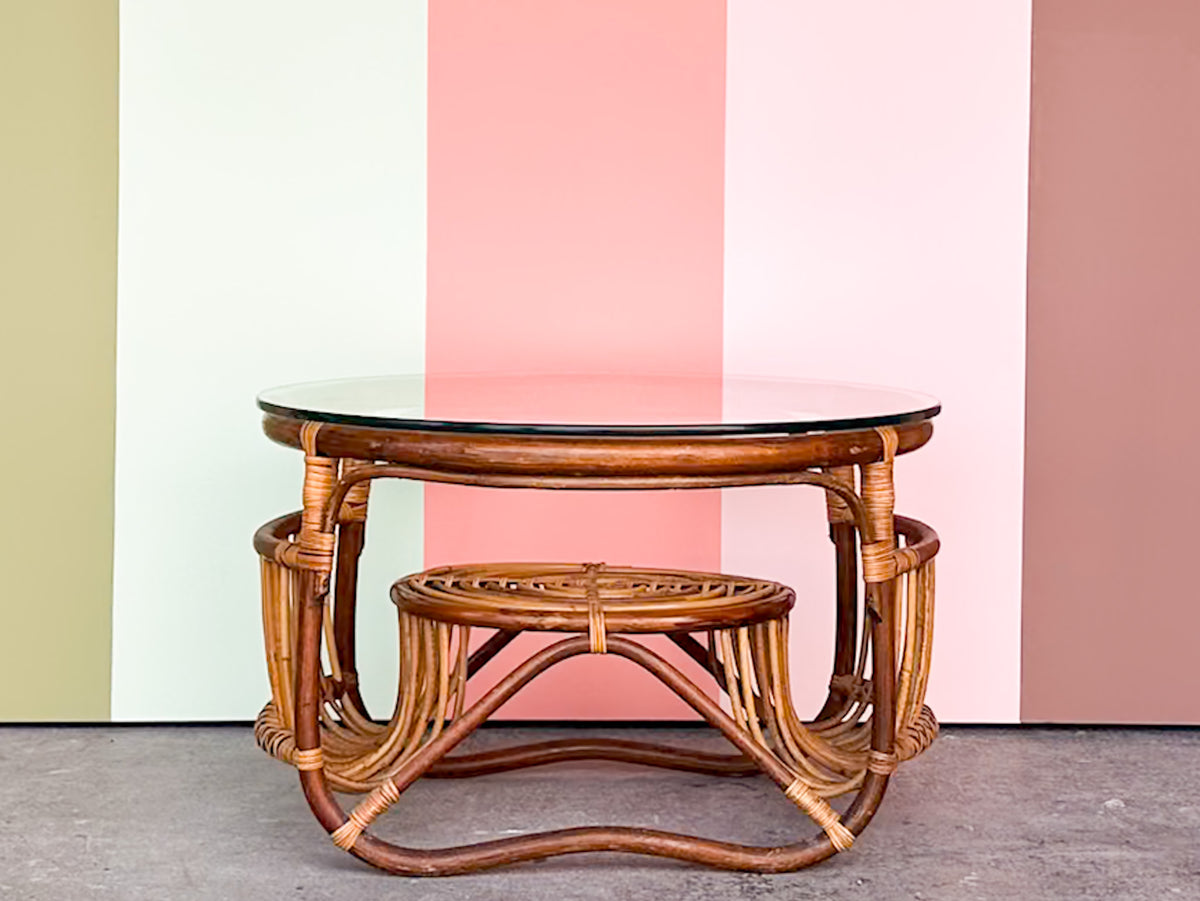 Petite Rattan Coffee Table
