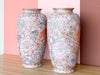 Pair of Pretty Peach Chinoiserie Vases