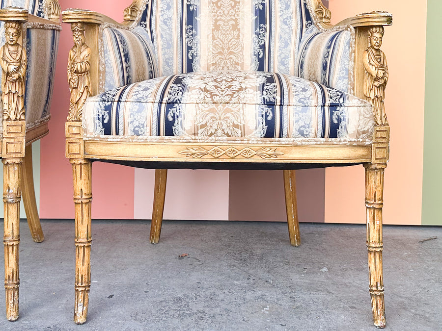 Pair of Chinoiserie Chic Pagoda Chairs