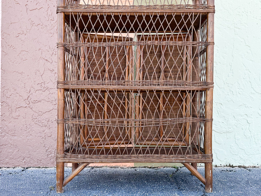 Rattan Pagoda Etagere