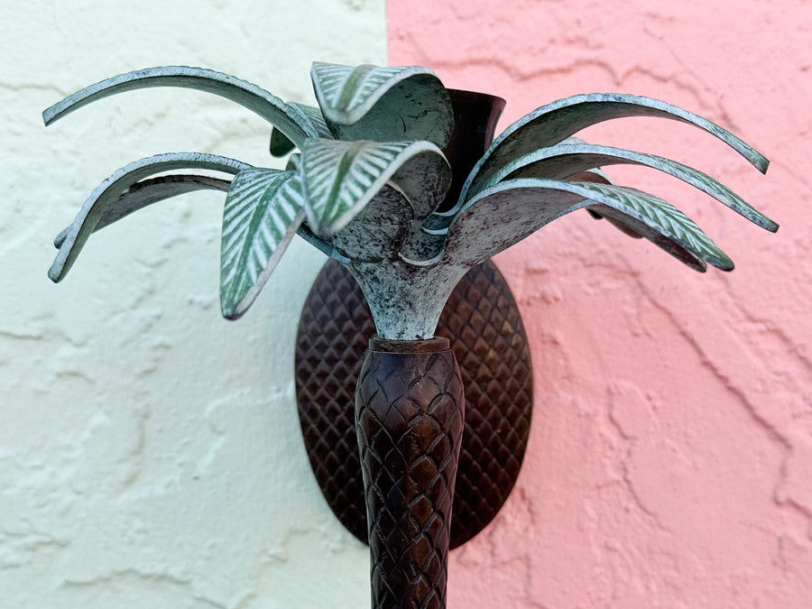 Pair of Palm Tree Wall Sconces