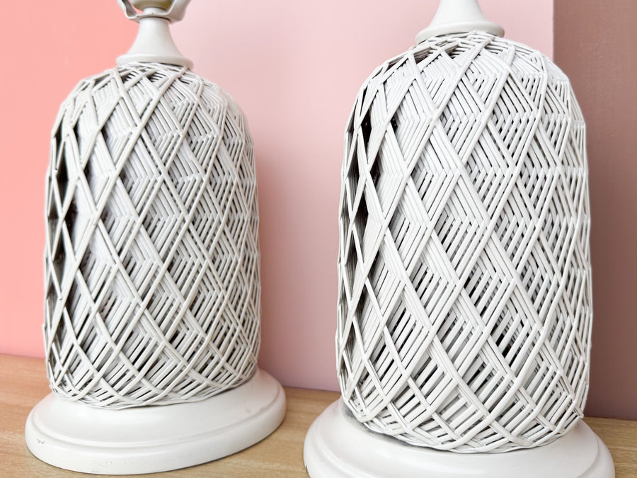 Pair of Petite Webspun Lamps