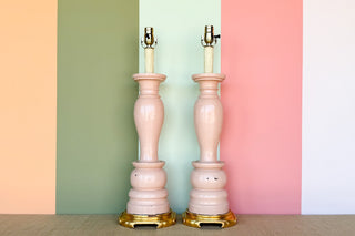 Pair of Pretty Pink Lamps