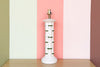 Green and White Faux Bamboo Lamp