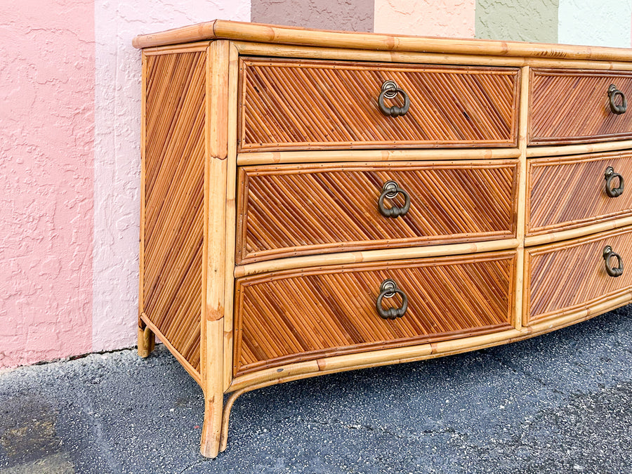 Pencil Reed Rattan Dresser