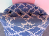 Sweet Blue and White Upholstered Vanity Chair