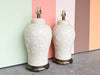 Pair of Paul Harson Floral Crackle Lamps