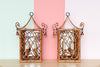 Pair of Faux Bamboo Pagoda Wall Sconces