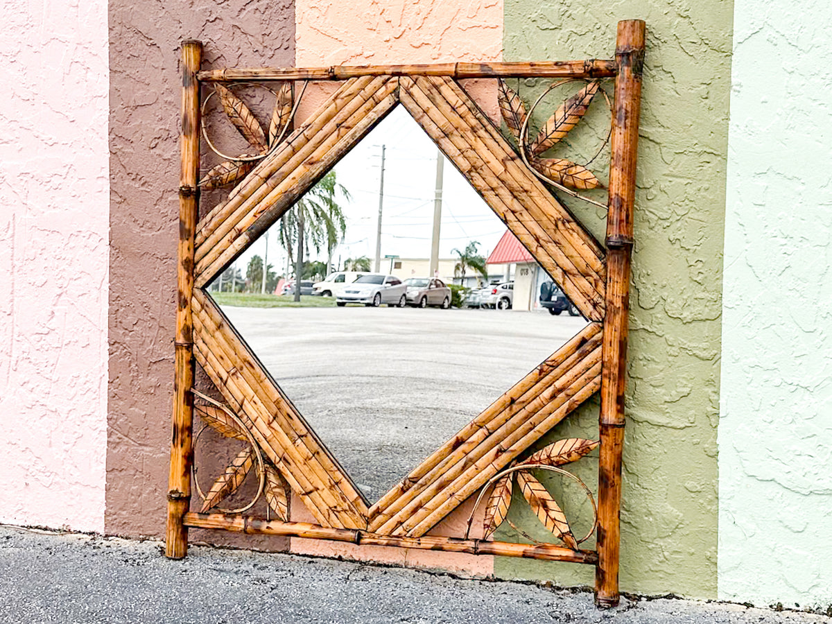 Square Bamboo Leaf Mirror