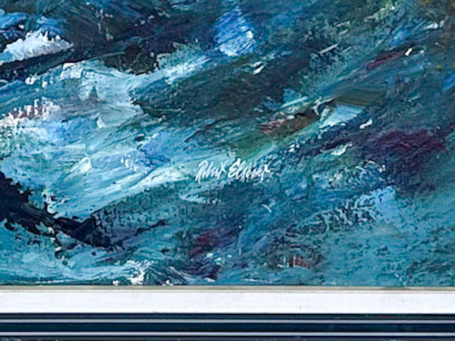Mid Century Wild River Original Painting