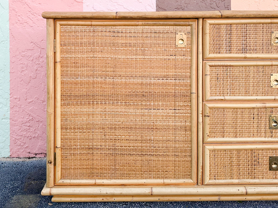 Italian Rattan and Seagrass Server