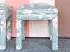 Pair of Floral Chic Parsons Style Stools