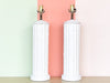 Pair of Faux Bamboo Column Lamps