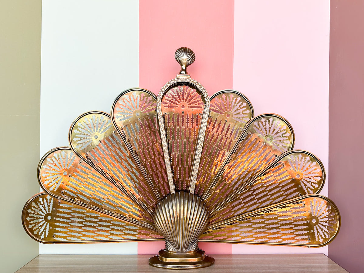 Brass Shell Fireplace Screen