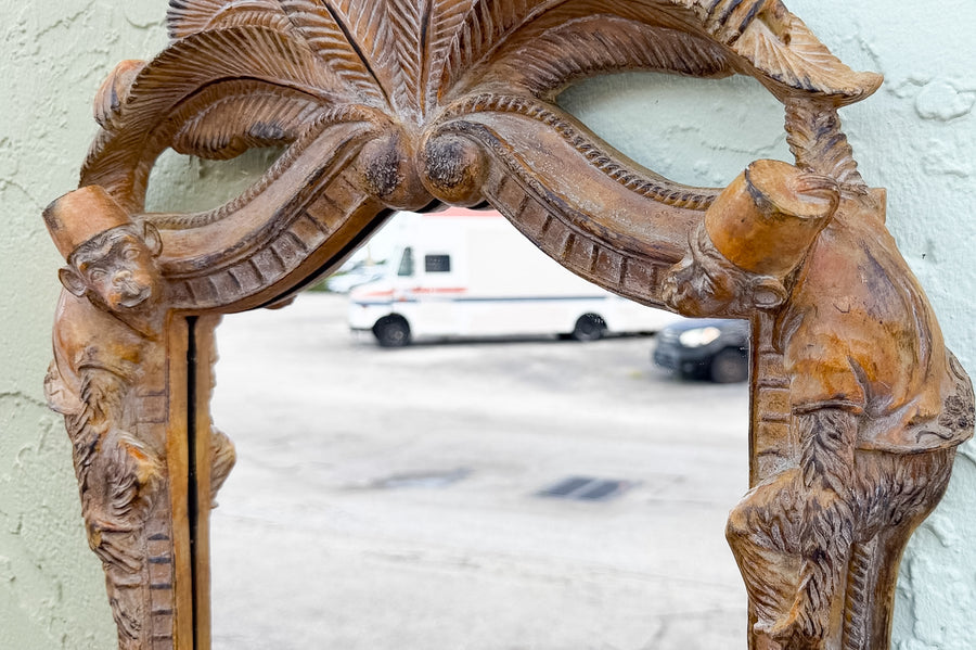 Whimsical Palm and Monkey Mirror