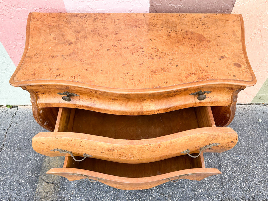 Italian Bombay Burl Wood Chest