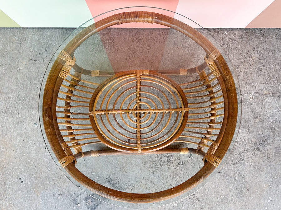Petite Rattan Coffee Table