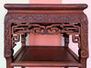Chinoiserie Carved Rosewood and Marble Side Table